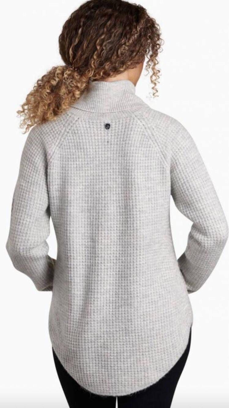Kuhl Sienna Thermal Sweater Ash Small Oversized Outdoor Fall Winter Basic Casual
